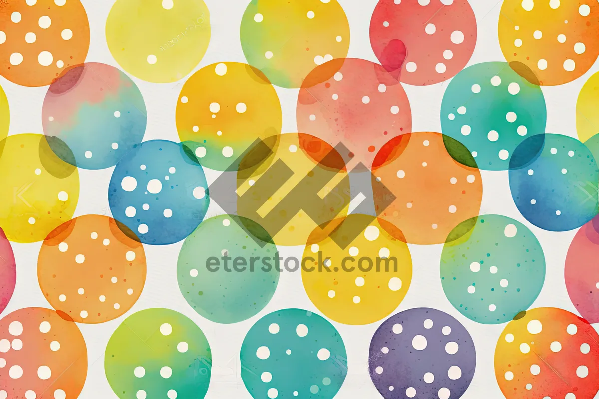 Picture of Graphic design pattern with circles and polka dots.