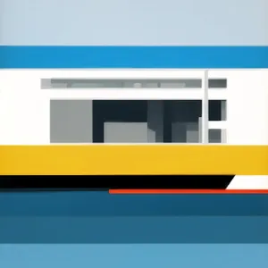 Business sign symbol design on 3D window facility