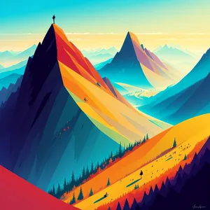 Vibrant Fractal Canvas in Colorful Fantasy Design