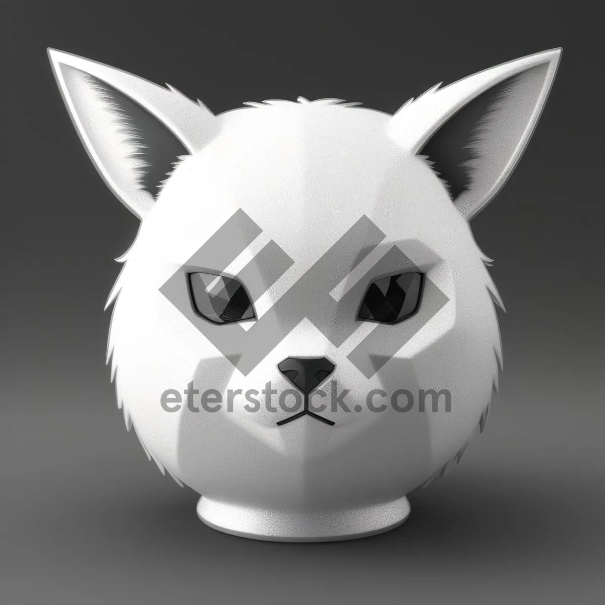 Picture of Funny 3D Cartoon Rabbit with Cute Ears