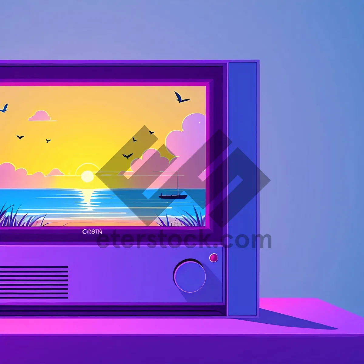 Picture of Modern Computer Display: Digital Technology for Business