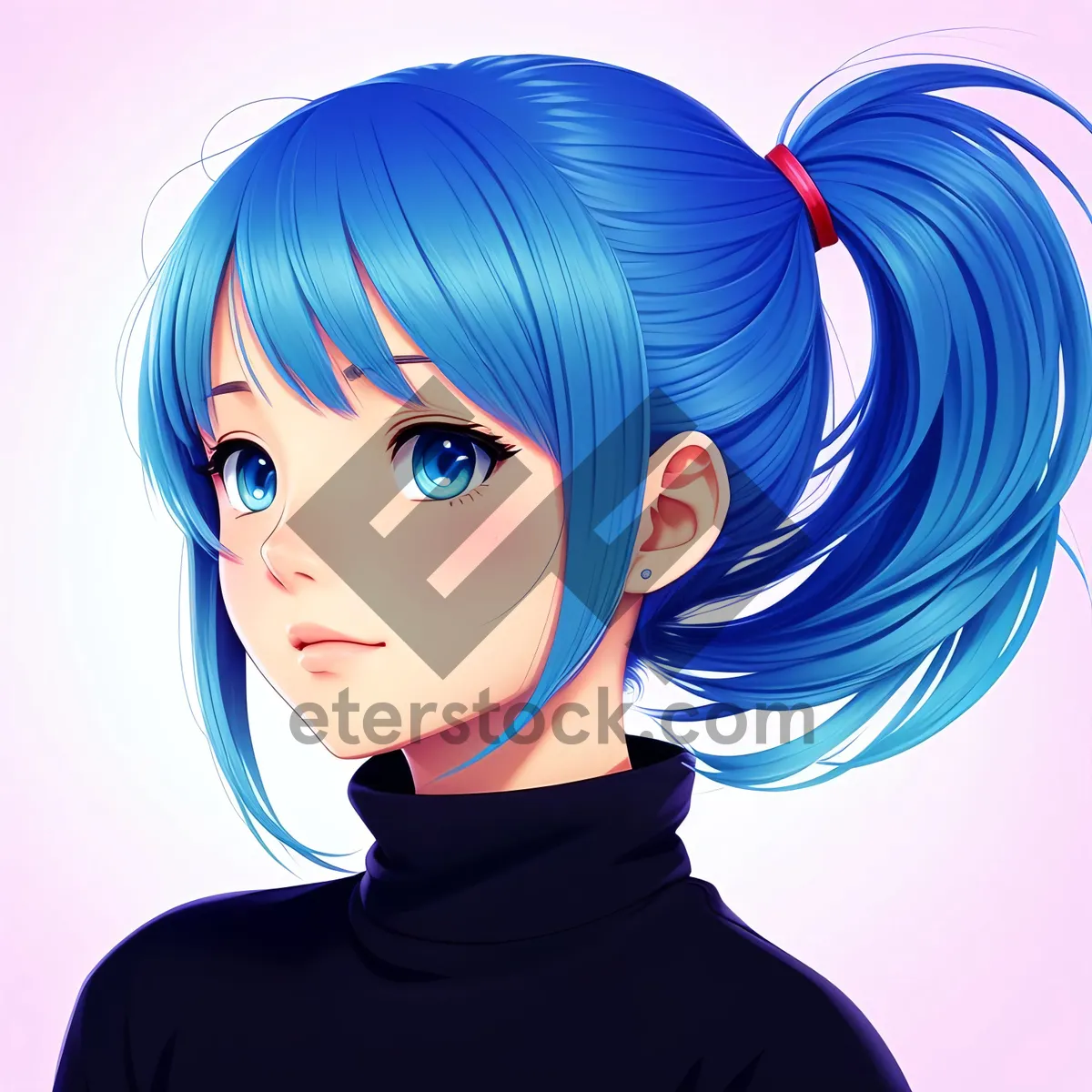 Picture of Stylish Fashion Model with Attractive Makeup and Haircut