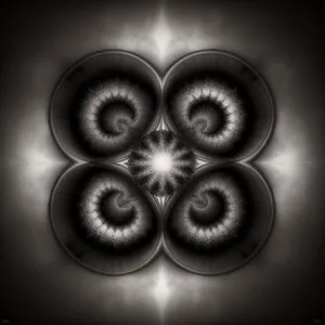 Chambered Nautilus Fractal: Illuminated Pattern Wallpaper