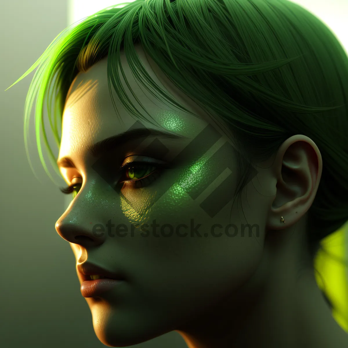 Picture of Stunning Close-up Portrait of an Attractive Fashion Model