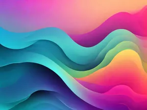 Futuristic Fractal Energy in Colorful Wave Pattern