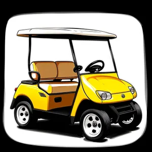 Speedy Golfer on Motorized Golf Cart