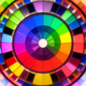 Vibrant Artistic Circles: A Colorful Mosaic of Modern Design
