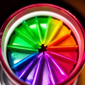 Vibrant Rainbow Pinwheel: A Colorful Mechanical Art