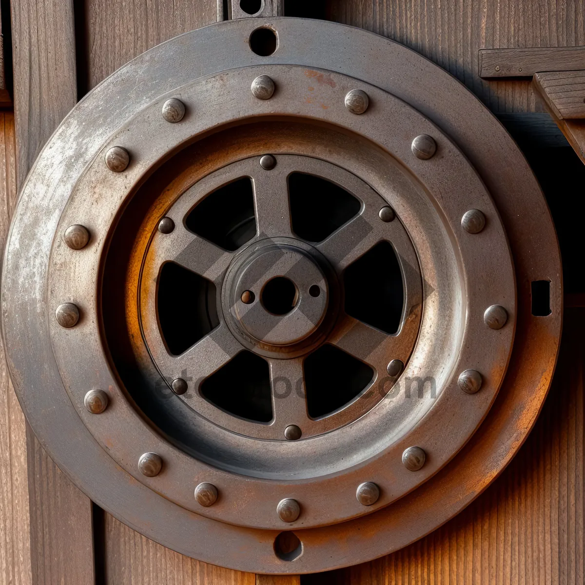 Picture of Metallic Rubber Car Wheel with Disk Brake