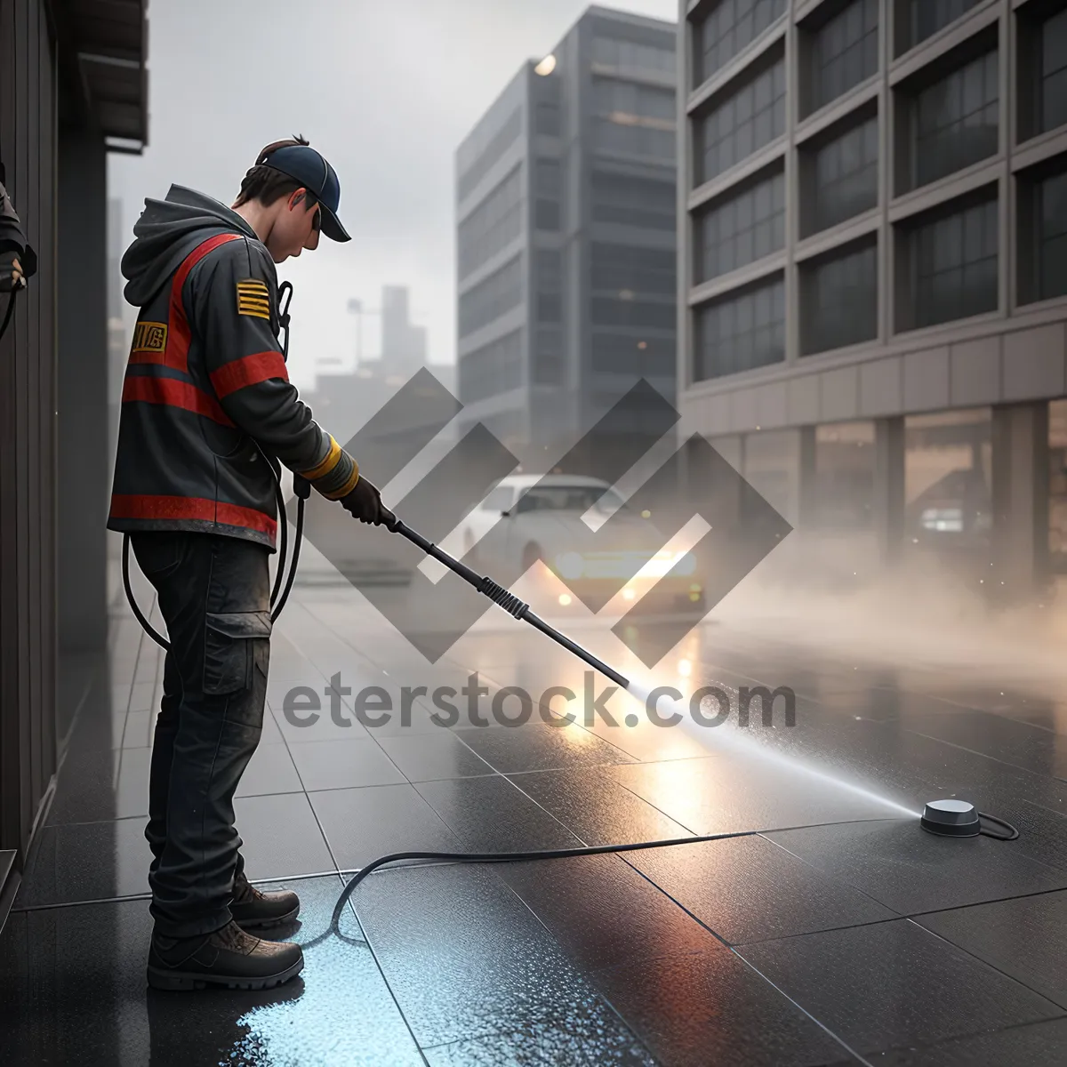 Picture of Hockey Stick Cleaning - Man and Sports Equipment Maintenance