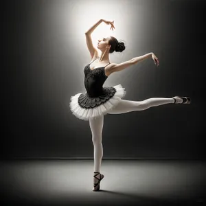 Graceful ballet performer striking a pose