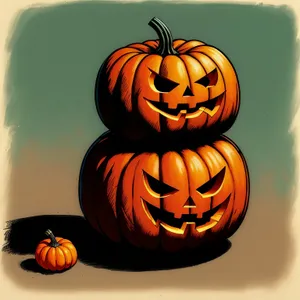 Spooky Pumpkin Jack-O'-Lantern Decoration