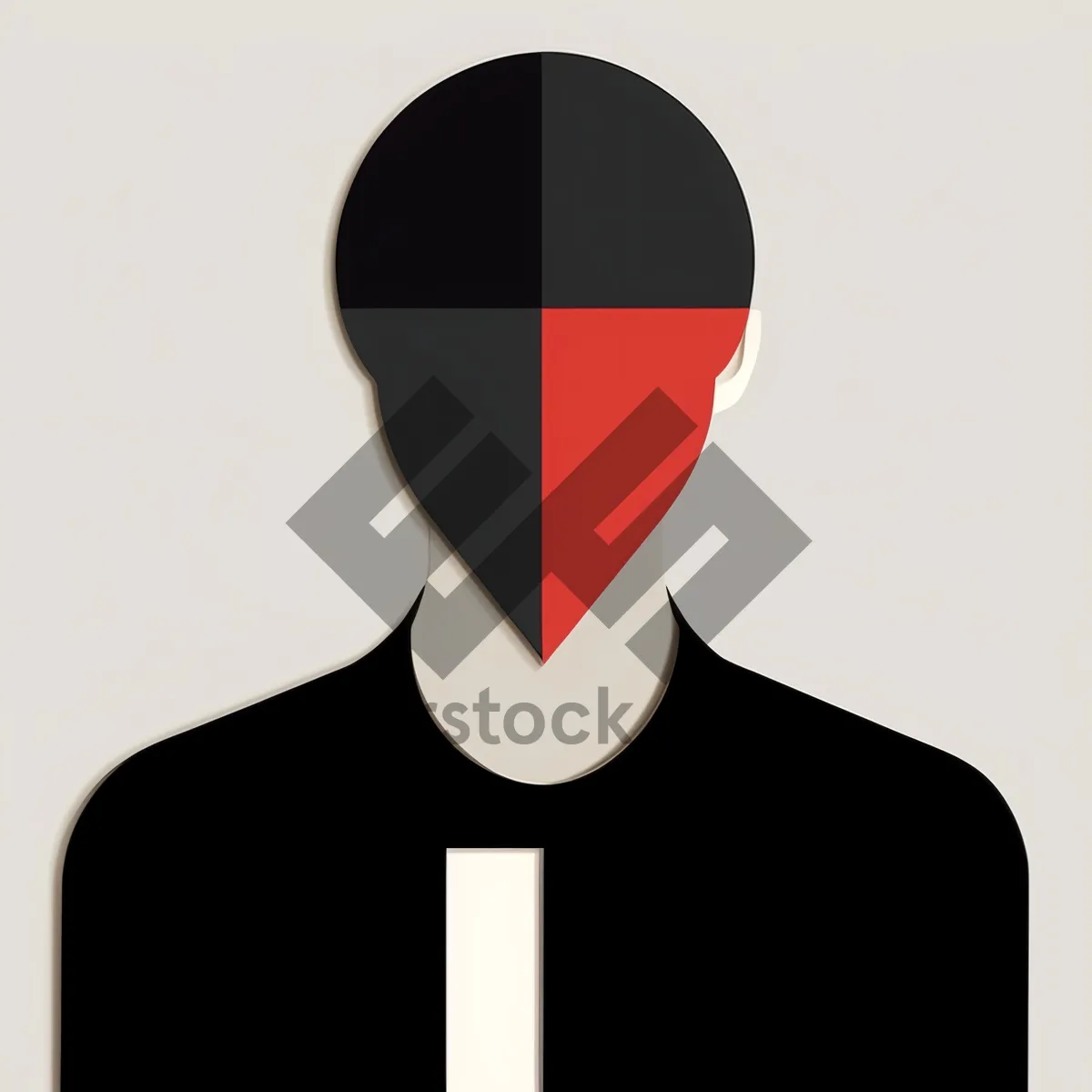 Picture of Black-suited Man Holding Symbolic Sign