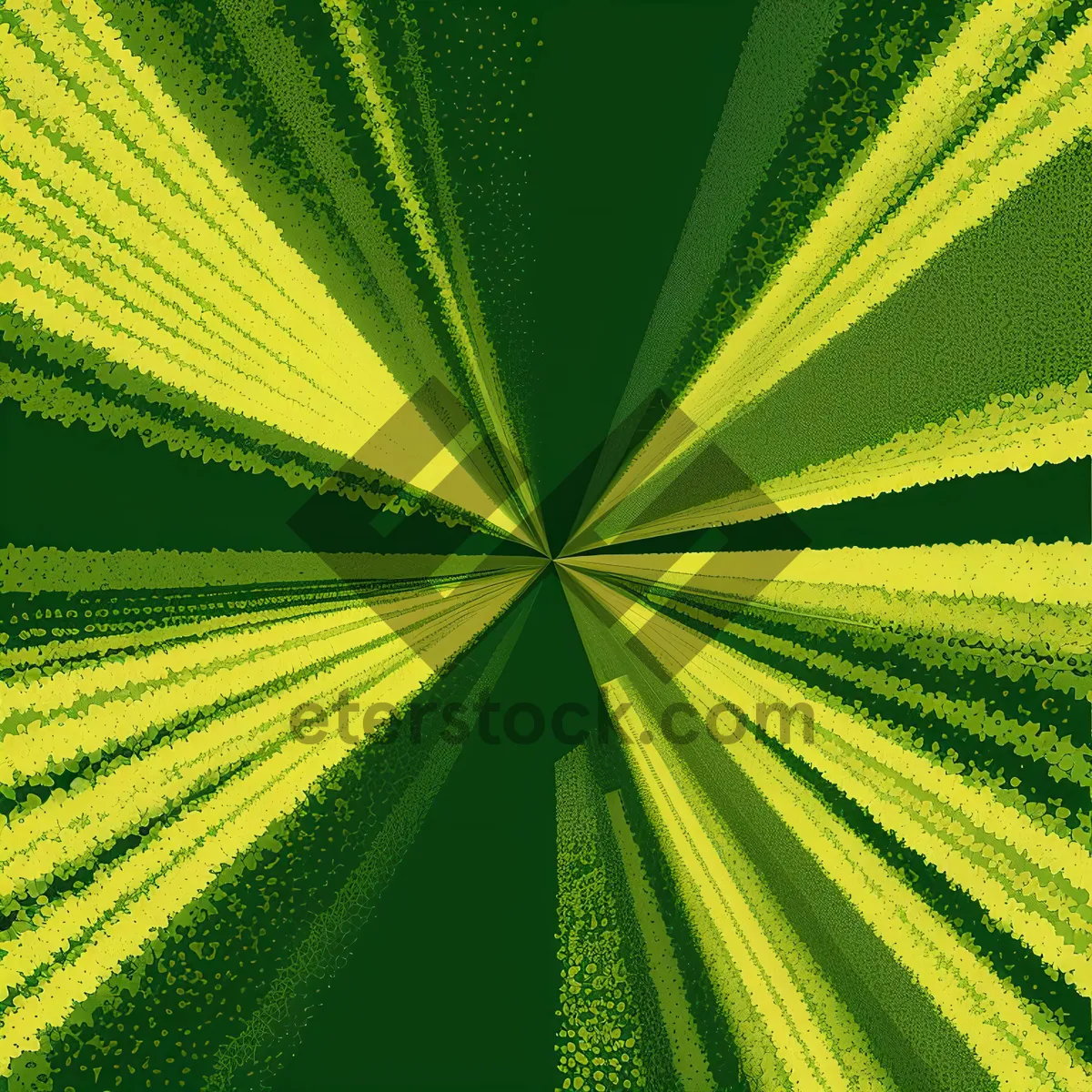 Picture of Energetic Laser Lines in a Vibrant Green Fractal Tunnel