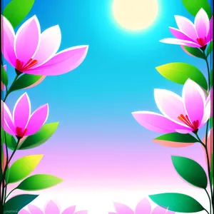 Colorful Lotus Floral Design Pattern