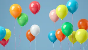 Colorful balloons for happy party celebration decoration.