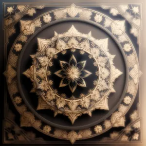 Vintage Antique Arabesque Decorative Gold Shield Frame