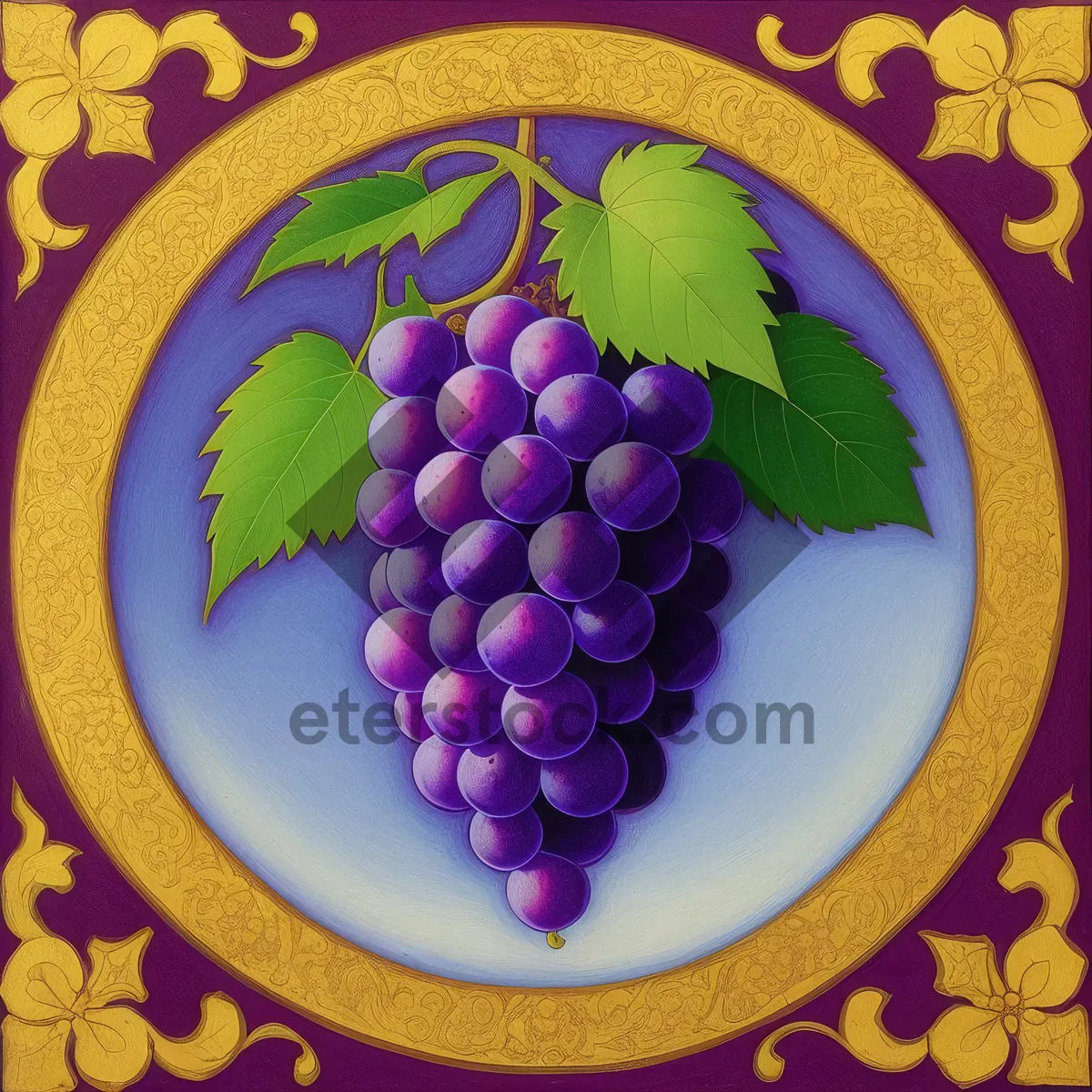 Picture of Delicious Grape-Filled Sweet Dessert