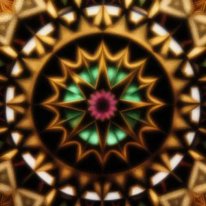 Mosaic Arabesque: Intricate Artistic Fractal Design