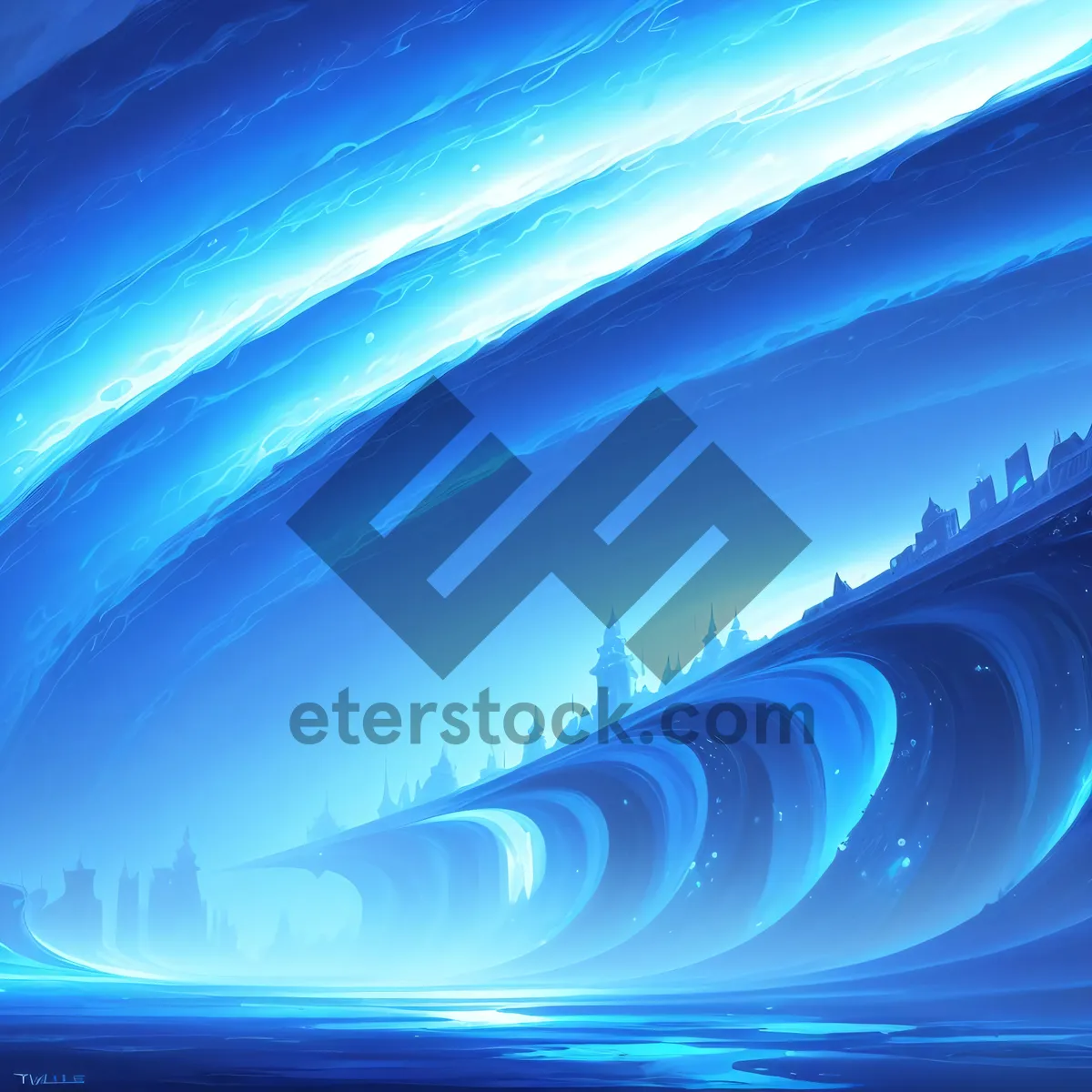 Picture of Futuristic Energy Burst in Warp Speed