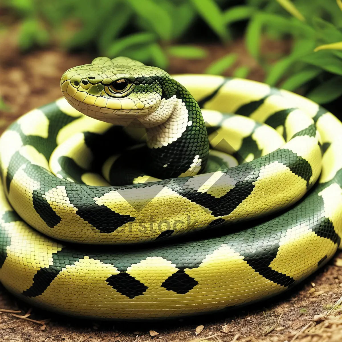 Picture of Wild Python Eye: Mesmerizing Serpent Scales and Dangerous Beauty