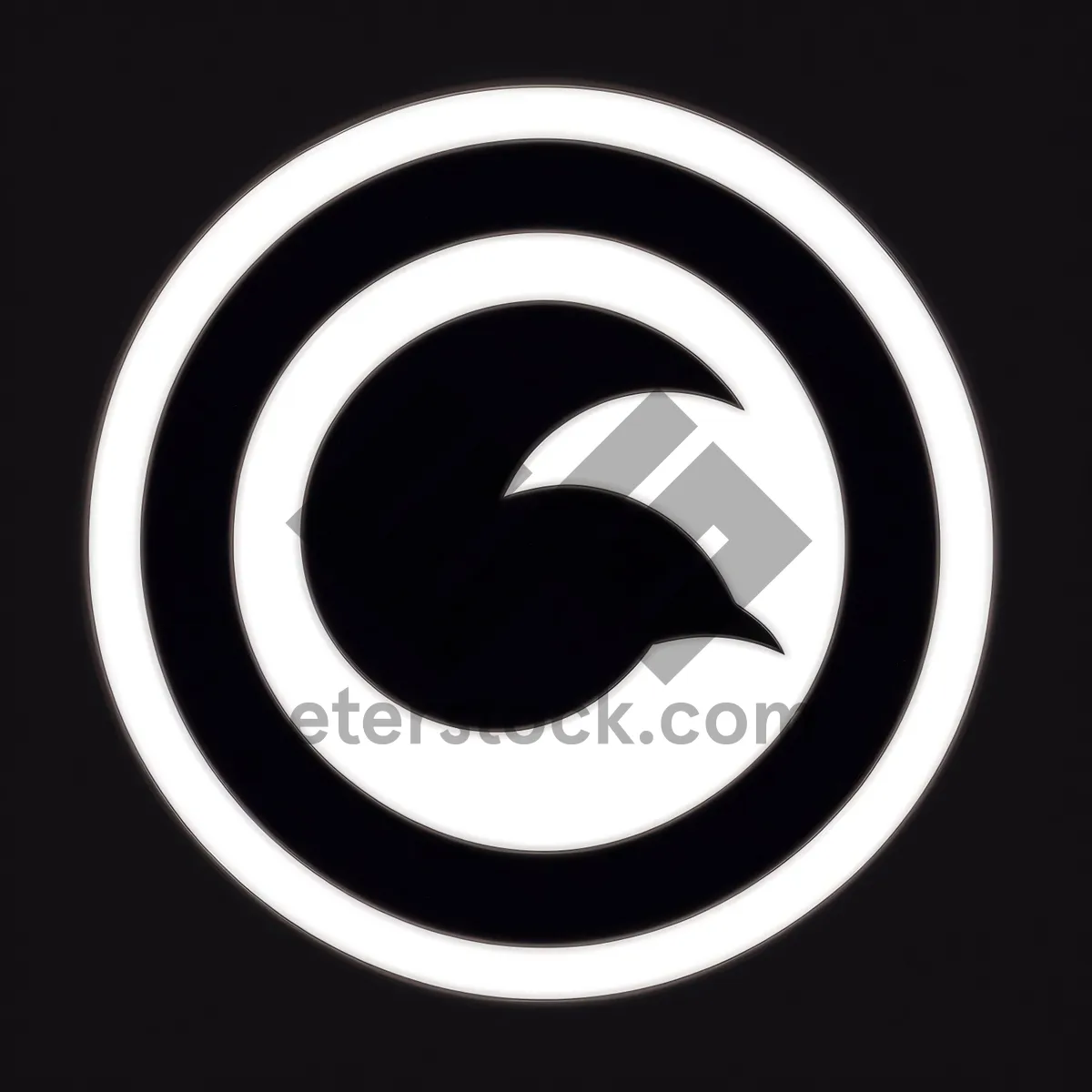 Picture of Modern Black Round 3D Web Icon