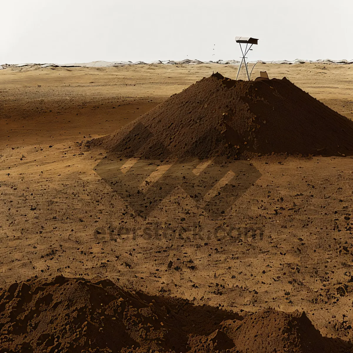 Picture of Desert Knoll Skyline: Protected Roof Amidst Sand Dunes