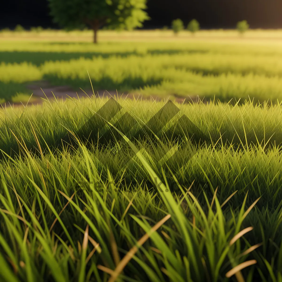 Picture of Golden Rice Fields Sparkle in Summer Sun