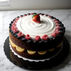 Sweet Berry Cake with Creamy Frosting and Berries