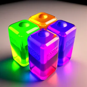 Colorful 3D Pencil Sharpener with Confetti