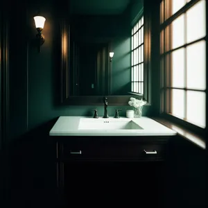 Sleek Modern Bathroom Sink in Luxury Home
