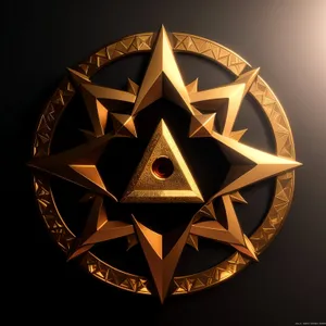 Black Star Ornament Graphic Design Element