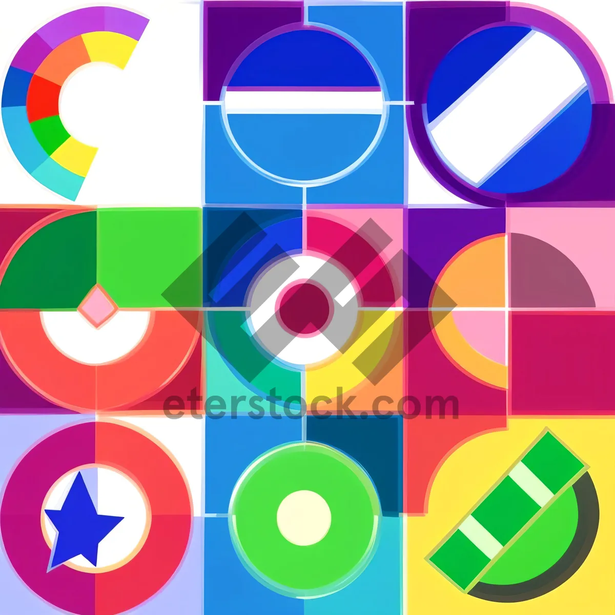 Picture of Vibrant Web Button Collection: Glossy Round Icons