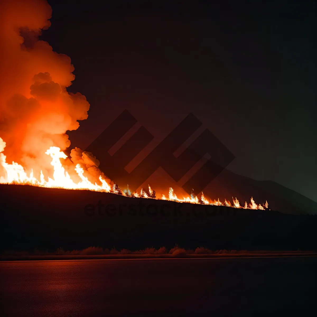 Picture of Fiery Sunset over Majestic Volcano