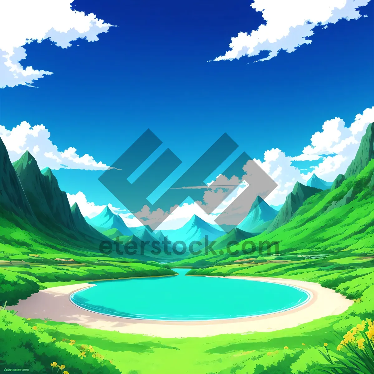 Picture of Idyllic Summer Sky Over Rural Meadow