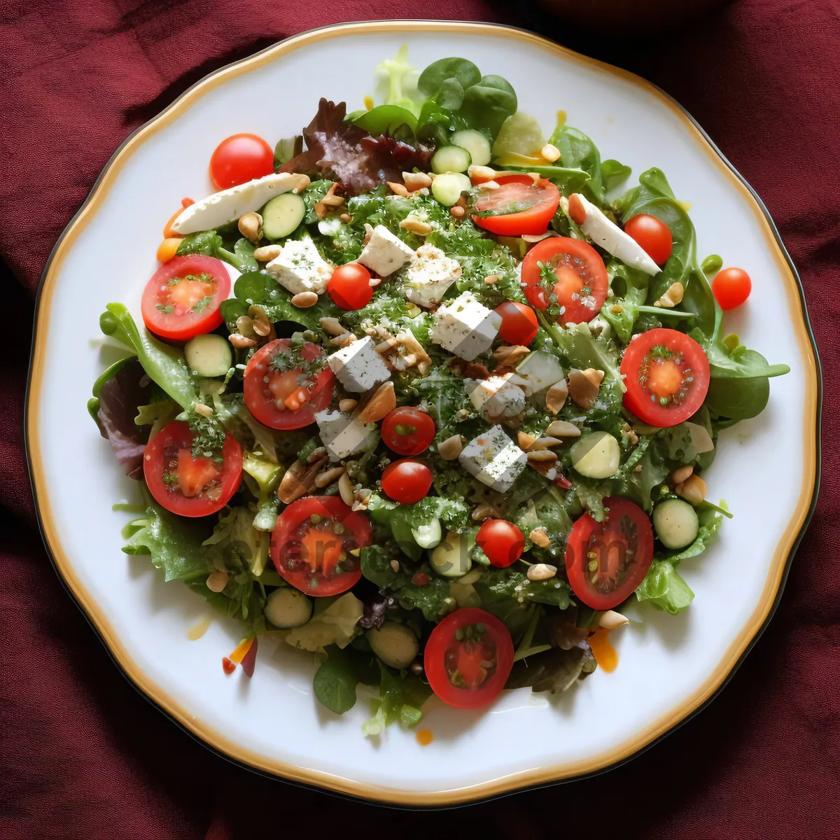 Picture of Delicious Gourmet Salad with Fresh Vegetables