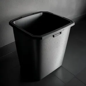 Plastic Recycling Bin: Empty Trash Container