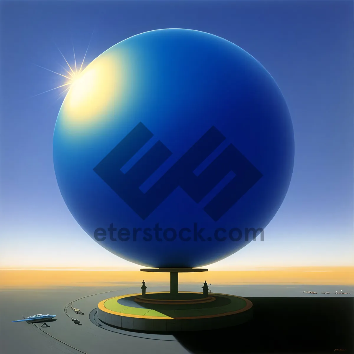 Picture of Vibrant Patriot Globe - Modern Round Icon