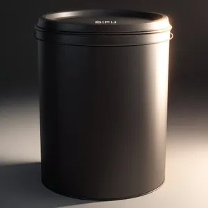 Metal beverage can in container bin.