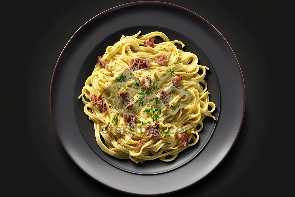 Picture of Delicious Spaghetti with Meat Sauce and Cheese