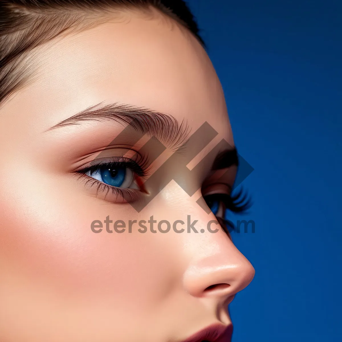 Picture of Flawless Beauty: Close-up Portrait of an Attractive Model