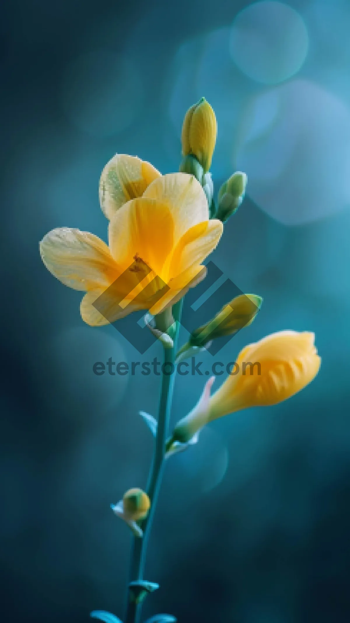 Picture of Bright Yellow Tulip Bouquet for Summer Garden Bouquet.