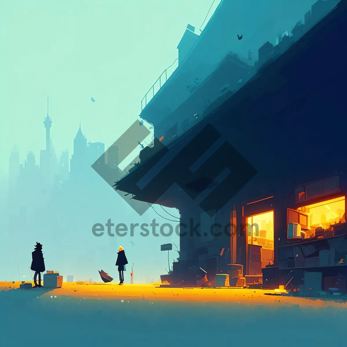 Picture of Coastal Cityscape Mirage