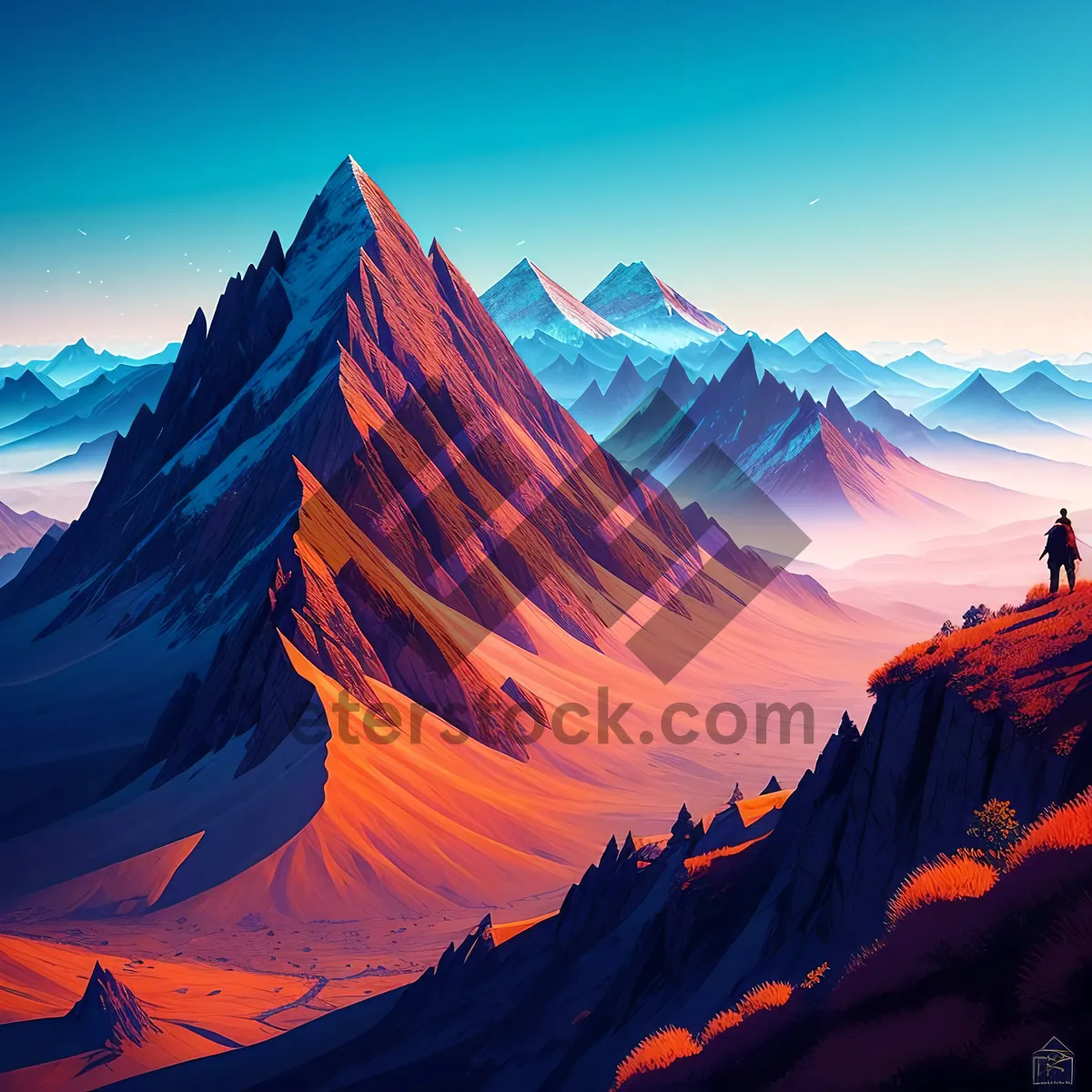 Picture of Majestic Mountainous Valley: A Captivating Scenic Landscape