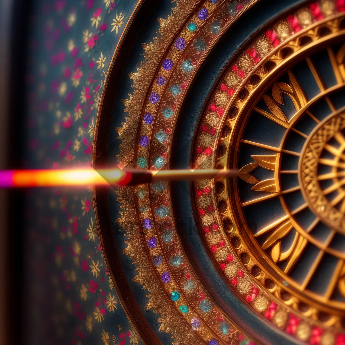 Picture of Digital Roulette Wheel - Artistic, Technological Design with Light Patterns