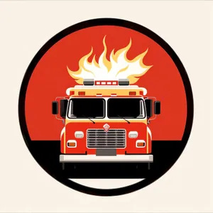 Fire Station Facility Icon - Web Design Sign