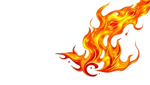 Orange Flame Silhouette Graphic Design