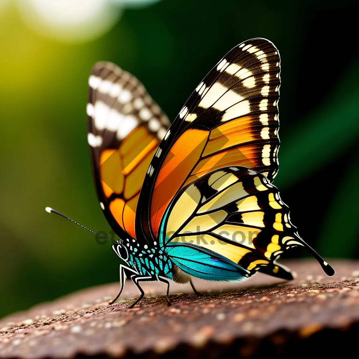 Picture of Vibrant Monarch Butterfly in Colorful Garden