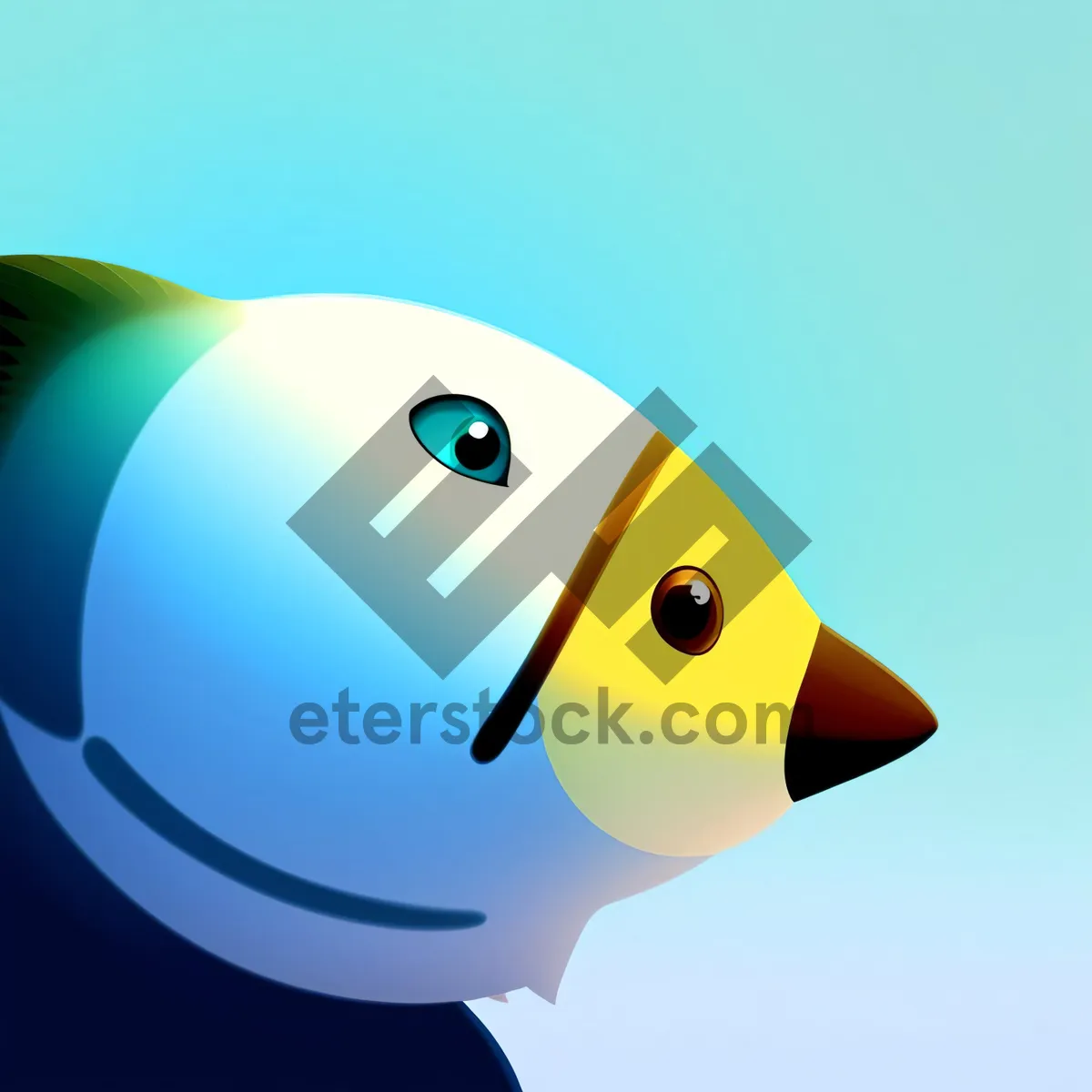 Picture of Playful 3D Cartoon Icon Sign