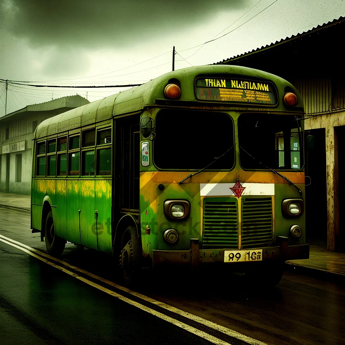 Picture of Urban Transit: Old Streetcar on City Rails